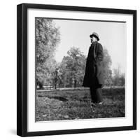 Scholar C.S. Lewis Standing in Open Field; Nr. Magdalen College, Oxford University-null-Framed Photographic Print