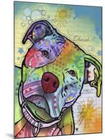 Scholar, Dogs, Pets, Animals, Pit Bulls, Looking up, Cherish, Lined Paper, Pop Art, Stencils-Russo Dean-Mounted Giclee Print