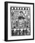 Scholar with His Books-null-Framed Photographic Print