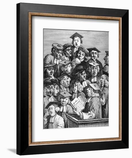 Scholars at a Lecture, 20th January 1736-37-William Hogarth-Framed Giclee Print