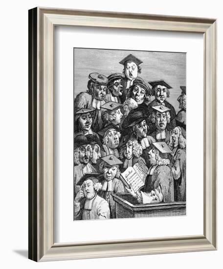 Scholars at a Lecture, 20th January 1736-37-William Hogarth-Framed Giclee Print