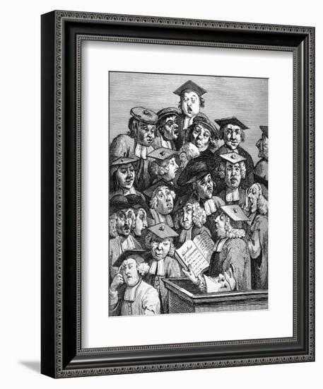 Scholars at a Lecture, 20th January 1736-37-William Hogarth-Framed Giclee Print