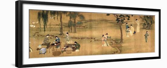 Scholars' Gathering in a Bamboo Garden-Chinese School-Framed Giclee Print