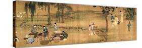 Scholars' Gathering in a Bamboo Garden-Chinese School-Stretched Canvas