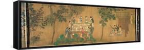 Scholars' Gathering in a Bamboo Garden-Chinese School-Framed Stretched Canvas