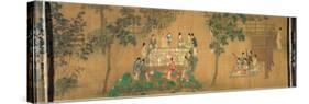 Scholars' Gathering in a Bamboo Garden-Chinese School-Stretched Canvas