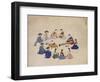 Scholars with Attendants-Kim Junkeun-Framed Giclee Print