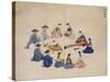 Scholars with Attendants-Kim Junkeun-Stretched Canvas