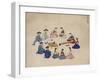 Scholars with Attendants-Kim Junkeun-Framed Giclee Print