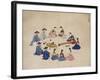 Scholars with Attendants-Kim Junkeun-Framed Giclee Print