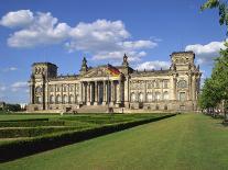 German Flag Flies in Front of the Reichstag in Berlin, Germany, Europe-Scholey Peter-Photographic Print