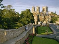 Old City Wall and York Minster, York, Yorkshire, England, United Kingdom, Europe-Scholey Peter-Photographic Print