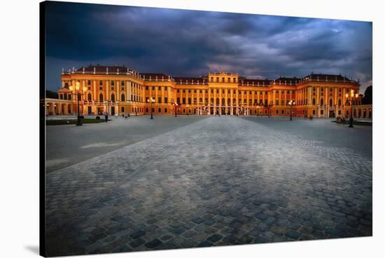 Schonbrunn Palace At Night, Vienna, Austria-George Oze-Stretched Canvas