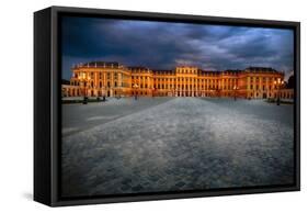 Schonbrunn Palace At Night, Vienna, Austria-George Oze-Framed Stretched Canvas