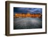 Schonbrunn Palace At Night, Vienna, Austria-George Oze-Framed Photographic Print