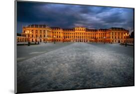 Schonbrunn Palace At Night, Vienna, Austria-George Oze-Mounted Photographic Print