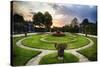 Schonbrunn Palace Garden at Sunset-George Oze-Stretched Canvas