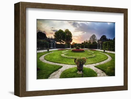 Schonbrunn Palace Garden at Sunset-George Oze-Framed Photographic Print