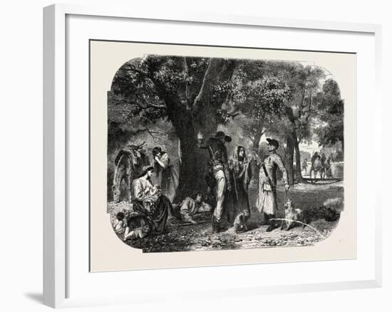 School Baden and Nassau. Gypsies, 1855-null-Framed Giclee Print