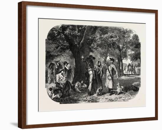 School Baden and Nassau. Gypsies, 1855-null-Framed Giclee Print
