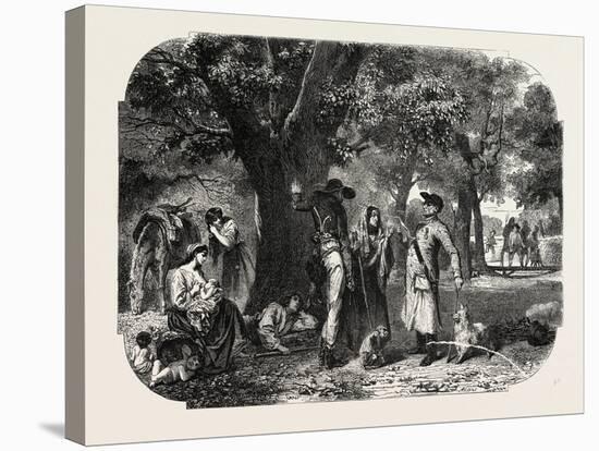 School Baden and Nassau. Gypsies, 1855-null-Stretched Canvas