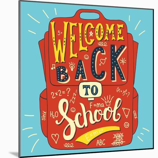 School Bag - Welcome Back to School-Ivanov Alexey-Mounted Art Print