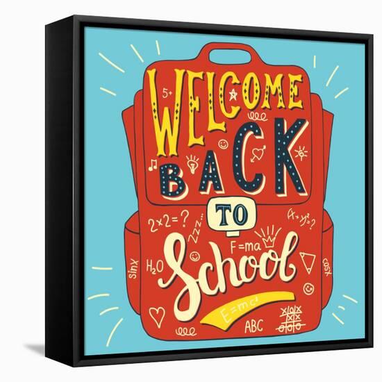 School Bag - Welcome Back to School-Ivanov Alexey-Framed Stretched Canvas