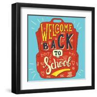 School Bag - Welcome Back to School-Ivanov Alexey-Framed Art Print