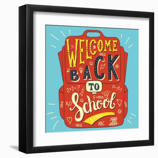 School Bag - Welcome Back to School-Ivanov Alexey-Framed Art Print