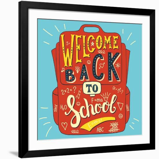 School Bag - Welcome Back to School-Ivanov Alexey-Framed Art Print