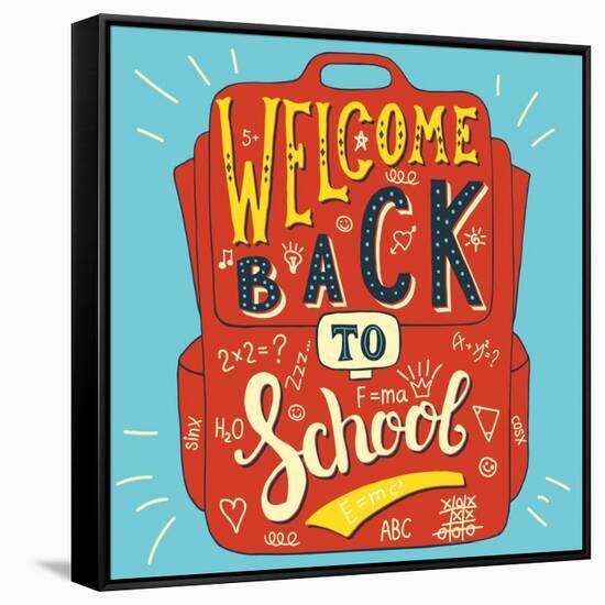 School Bag - Welcome Back to School-Ivanov Alexey-Framed Stretched Canvas