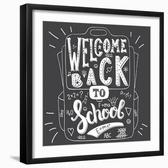 School Bag - Welcome Back to School-Ivanov Alexey-Framed Art Print