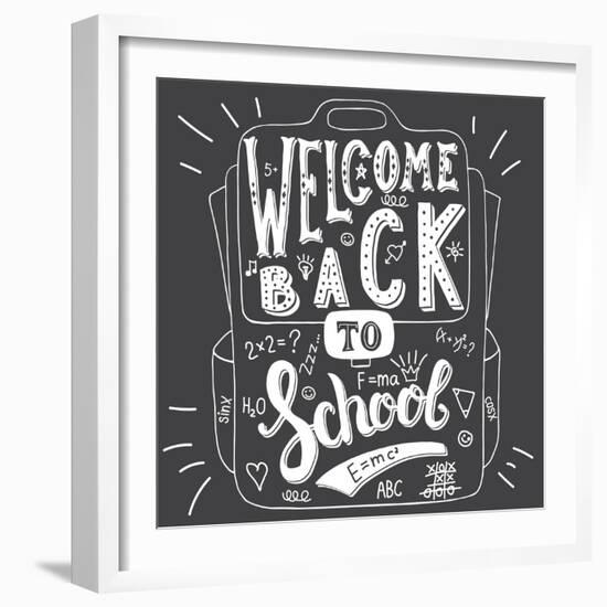 School Bag - Welcome Back to School-Ivanov Alexey-Framed Art Print