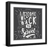 School Bag - Welcome Back to School-Ivanov Alexey-Framed Art Print