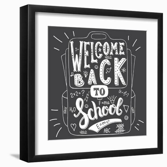 School Bag - Welcome Back to School-Ivanov Alexey-Framed Art Print