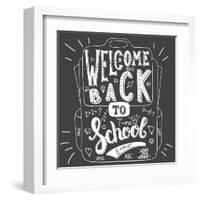 School Bag - Welcome Back to School-Ivanov Alexey-Framed Art Print