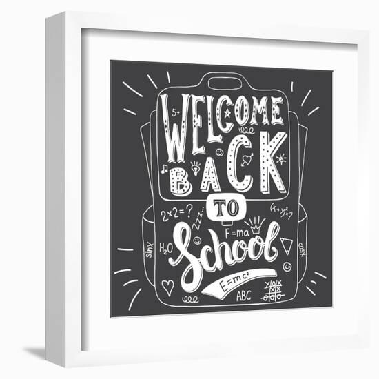 School Bag - Welcome Back to School-Ivanov Alexey-Framed Art Print