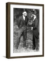 School Boys Trying Out Gas Masks-Associated Newspapers-Framed Photo