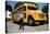 School Bus Dropping Off Child at Home-William P. Gottlieb-Stretched Canvas
