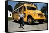 School Bus Dropping Off Child at Home-William P. Gottlieb-Framed Stretched Canvas