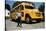 School Bus Dropping Off Child at Home-William P. Gottlieb-Stretched Canvas