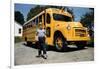 School Bus Dropping Off Child at Home-William P. Gottlieb-Framed Premium Photographic Print