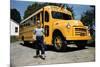 School Bus Dropping Off Child at Home-William P. Gottlieb-Mounted Premium Photographic Print