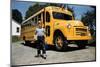 School Bus Dropping Off Child at Home-William P. Gottlieb-Mounted Premium Photographic Print