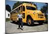 School Bus Dropping Off Child at Home-William P. Gottlieb-Mounted Photographic Print