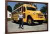 School Bus Dropping Off Child at Home-William P. Gottlieb-Framed Photographic Print