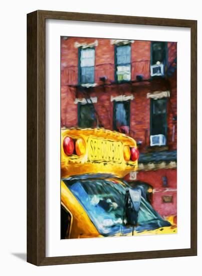 School Bus - In the Style of Oil Painting-Philippe Hugonnard-Framed Giclee Print