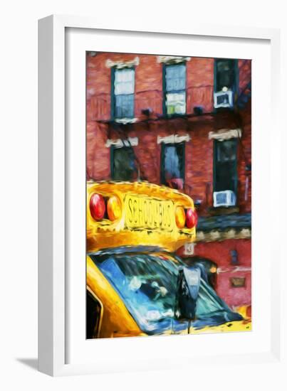 School Bus - In the Style of Oil Painting-Philippe Hugonnard-Framed Giclee Print