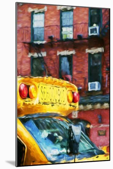 School Bus - In the Style of Oil Painting-Philippe Hugonnard-Mounted Giclee Print