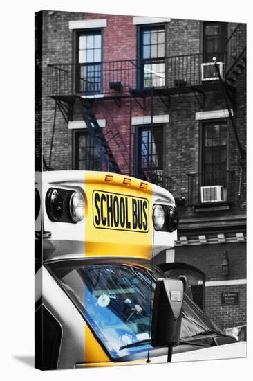 School bus - New York - United States-Philippe Hugonnard-Stretched Canvas
